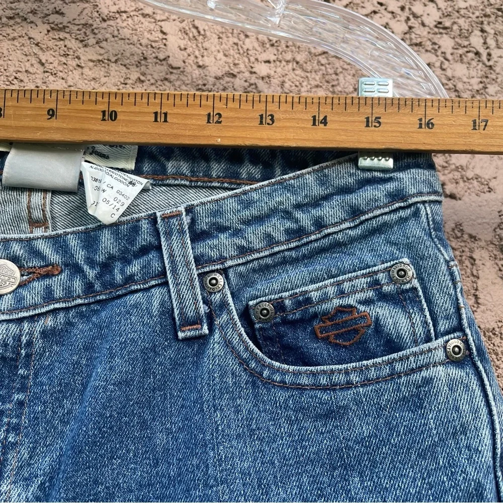 Harley Davidson Womens Jeans Size 8 Moto‎ Streetwear Bikercore Casual Wear